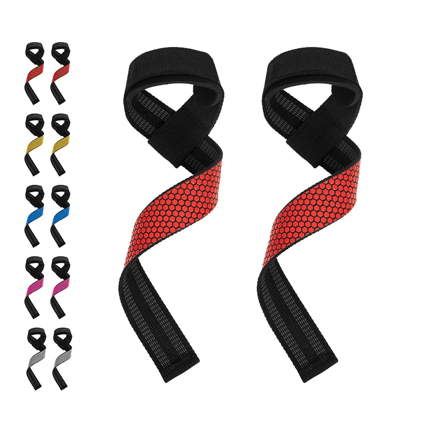 Adjustable Non-Slip Gel Grip Wrist Straps for Strength Training and Bodybuilding